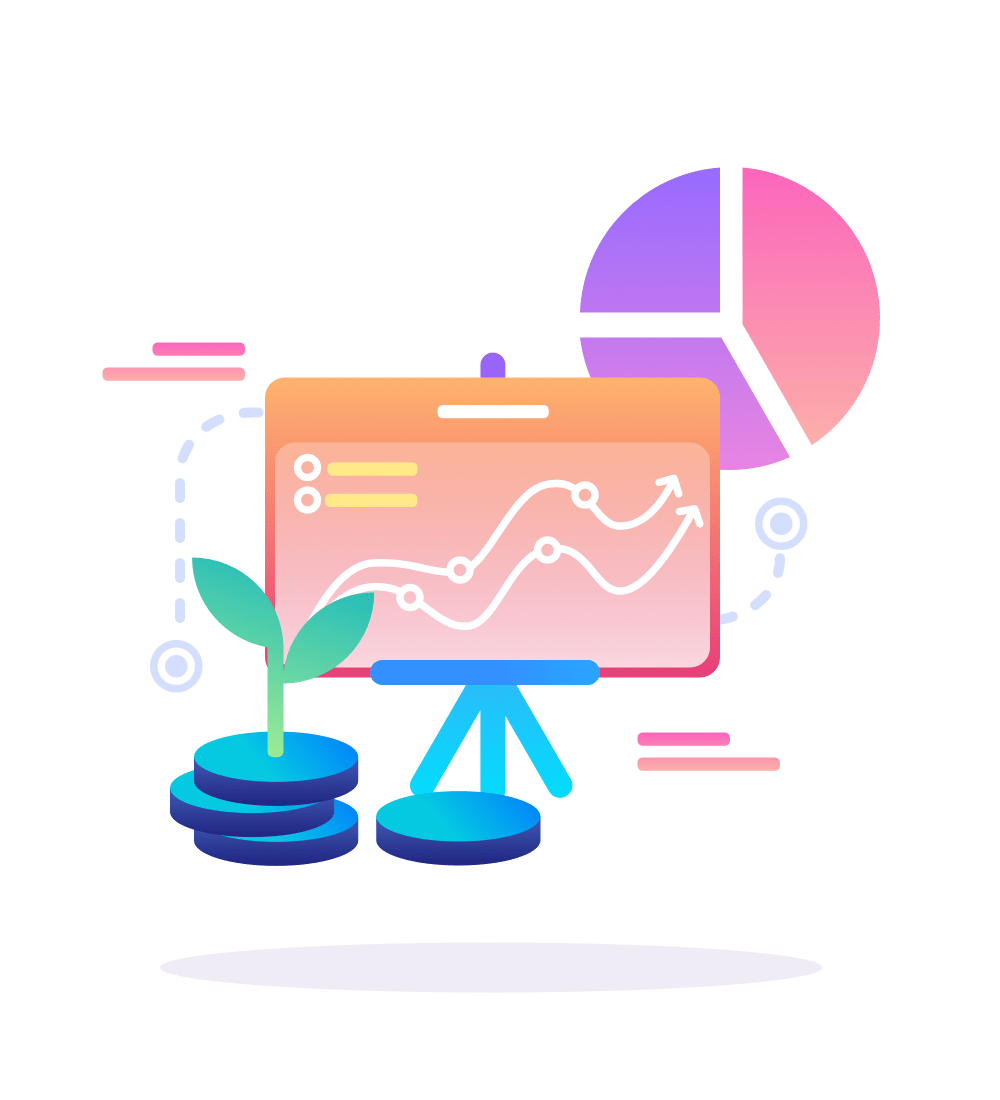 Icon Coins Graph Charts Large