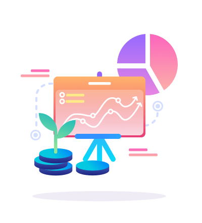 Icon Coins Graph Charts